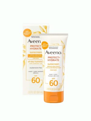 Aveeno Protect + Hydrate Oxybenzone Free SPF 60 Face Sunscreen Lotion